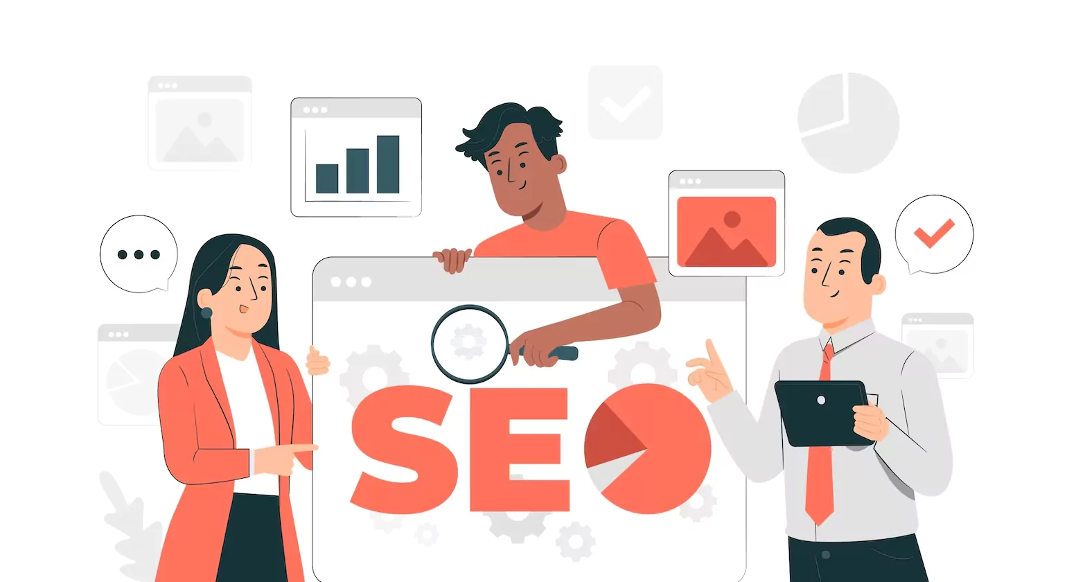 Features and examples of organic search results pages