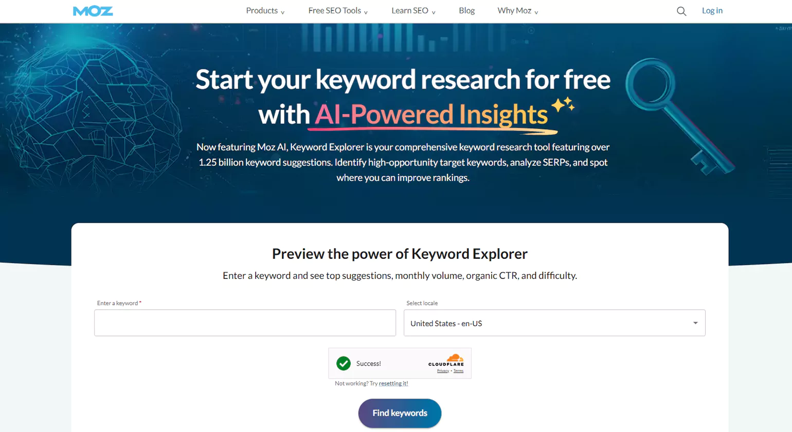 Moz Keyword Explorer