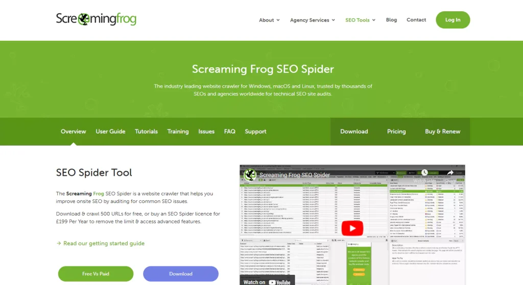 Screaming Frog SEO Spider