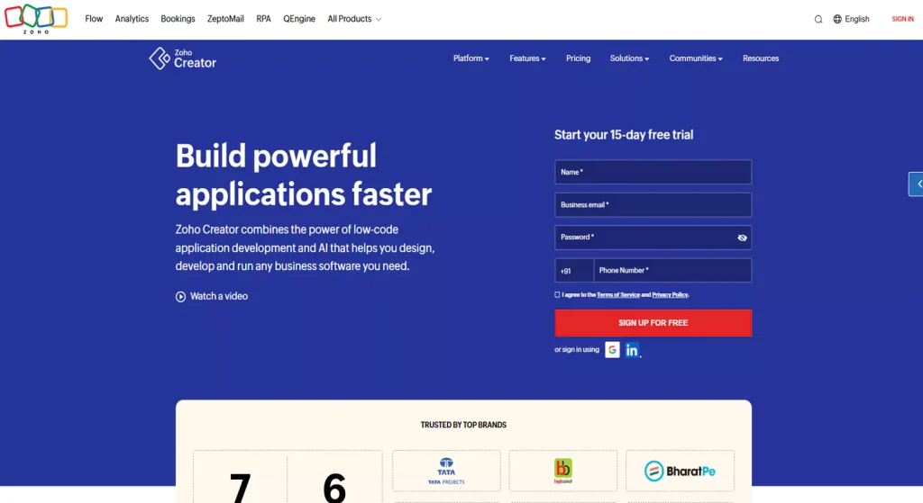 Zoho Creator Business Process Analysis Tools