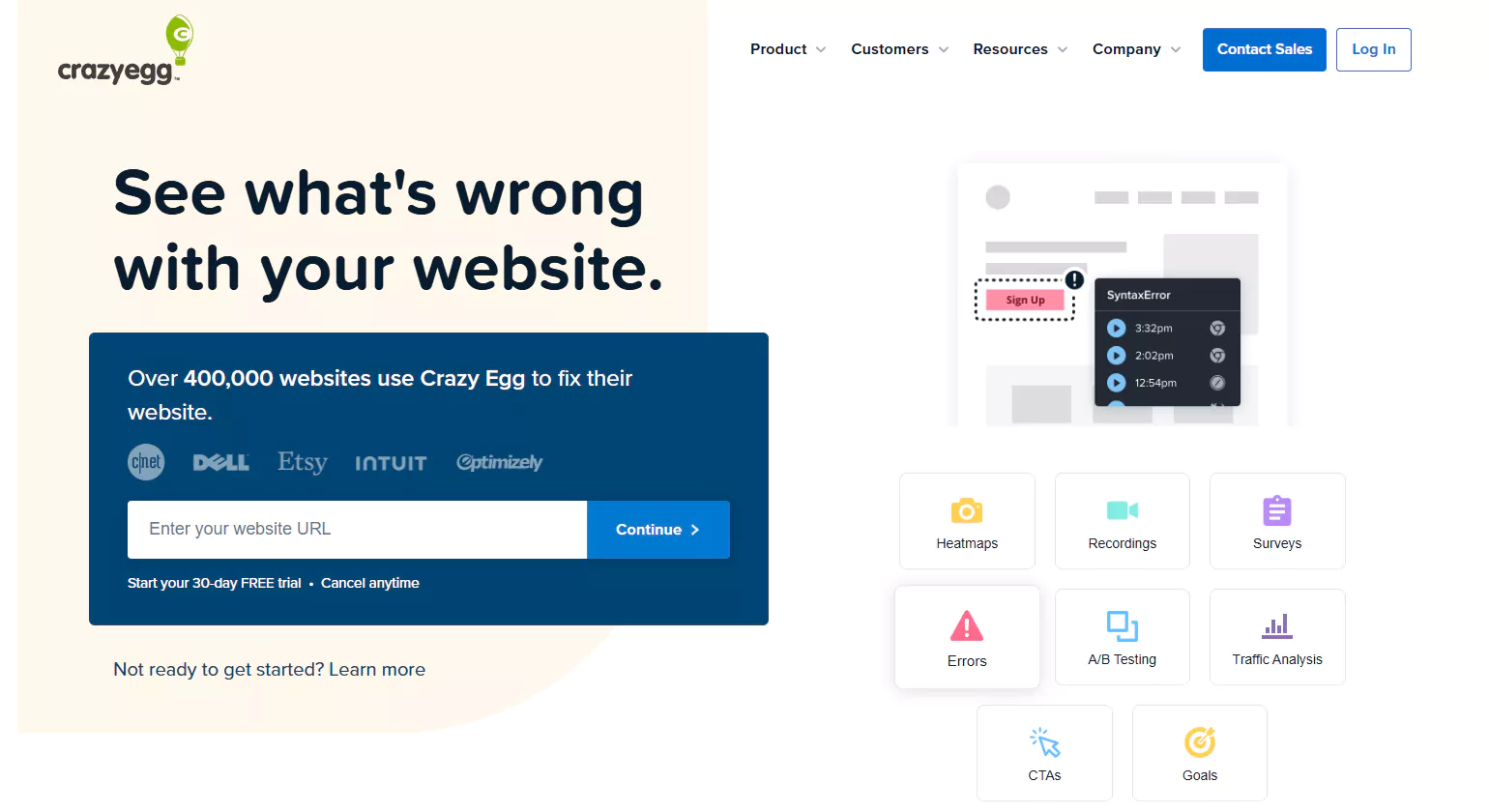 Crazy Egg Landing Page Optimization Tools