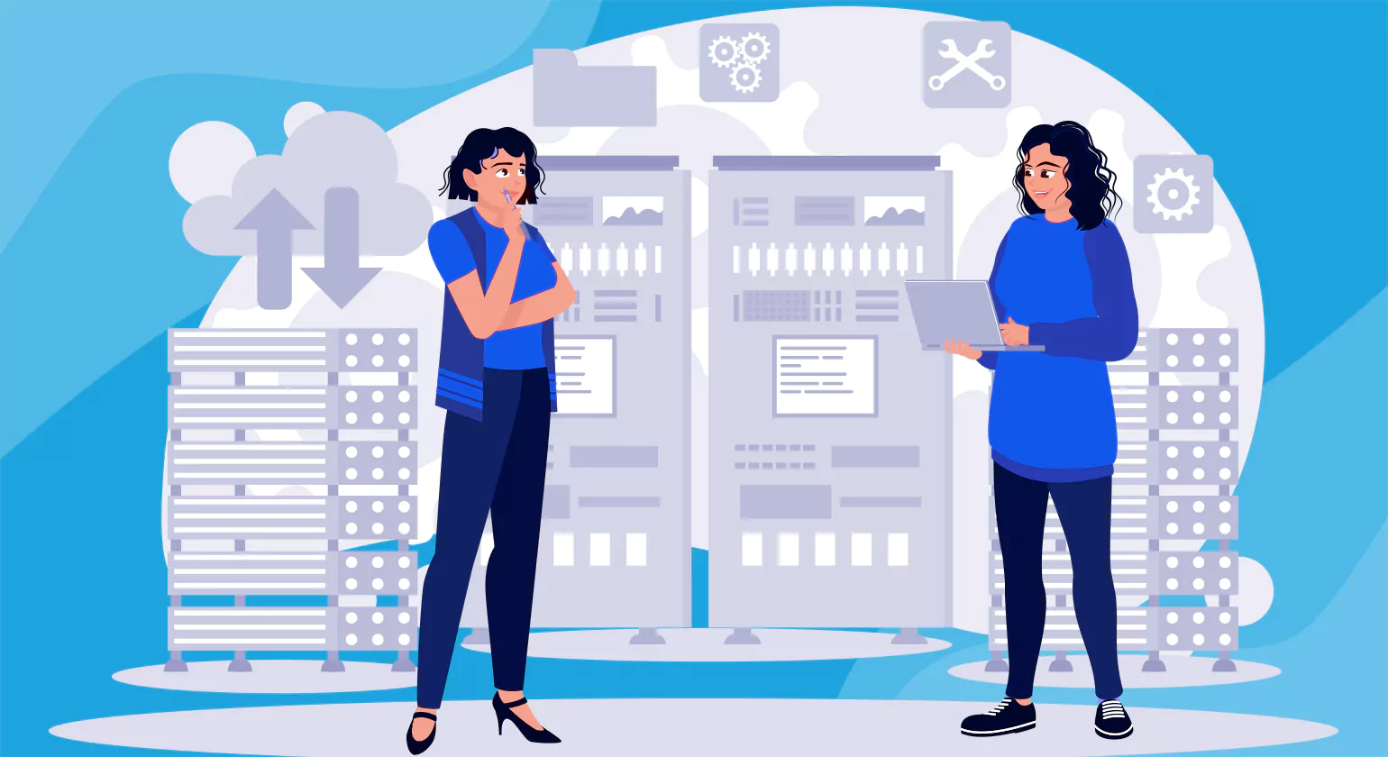 Traditional data centers vs. virtual data centers