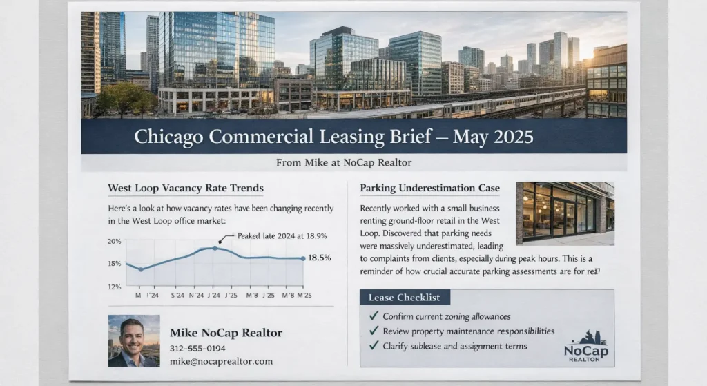 Illustration of a Commercial Real Estate Newsletter
