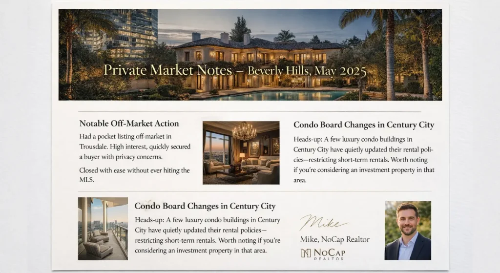Illustration of a Luxury Real Estate Newsletter