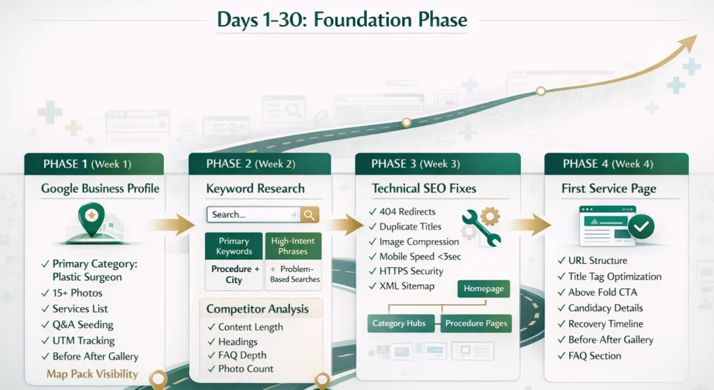 Infographic showing SEO Foundation Phase