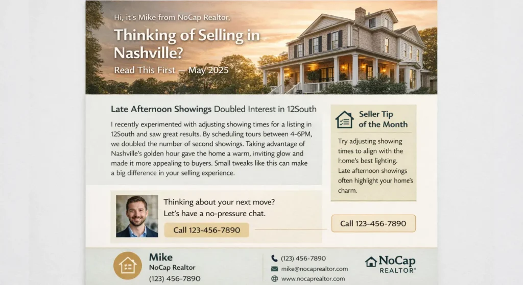 Illustration of a Seller Focused House Newsletter