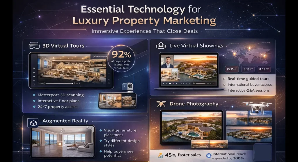Multiple ways to use Virtual Tours and Advanced Technology for luxury home marketing