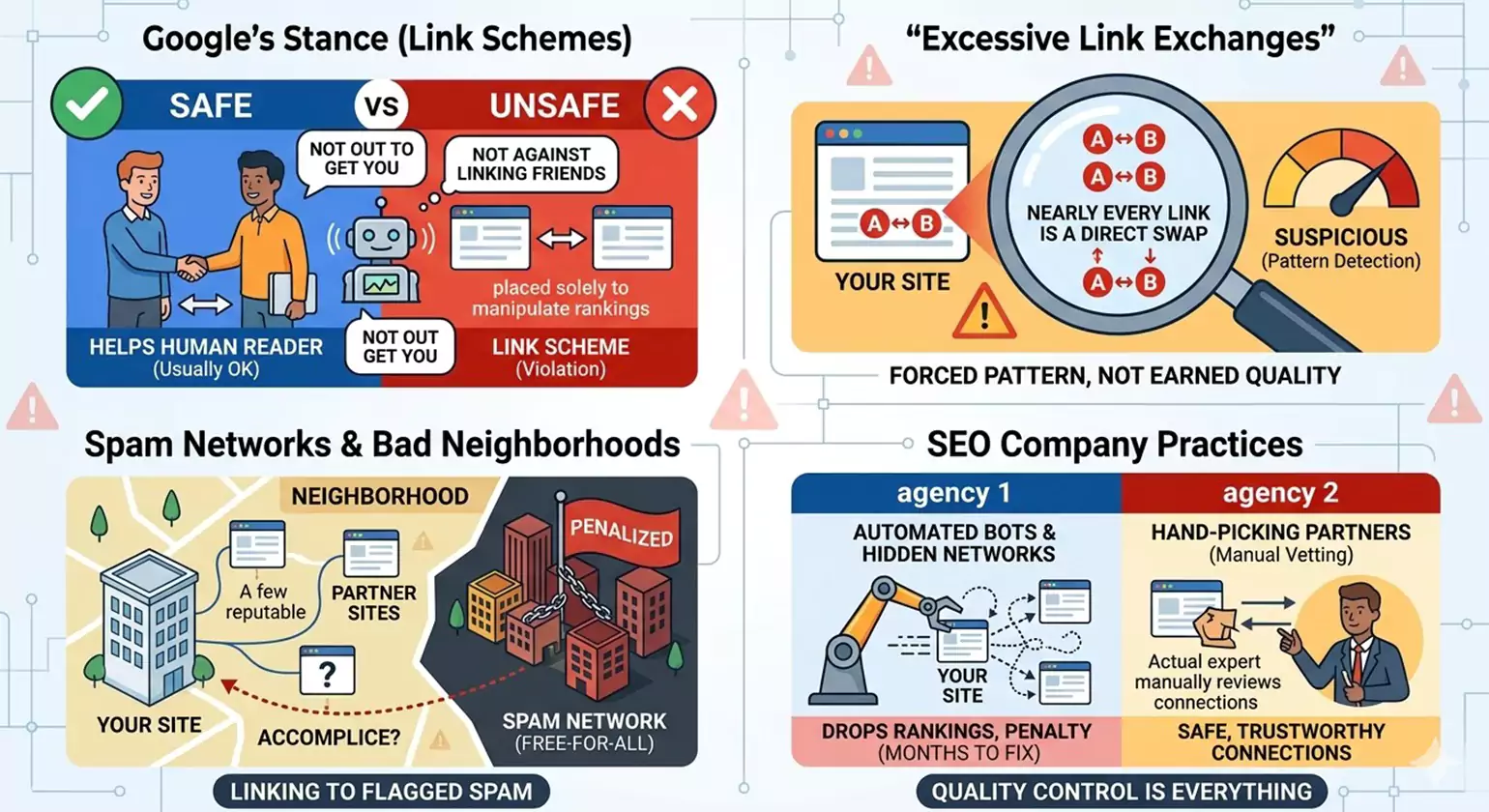 Are Link Exchanges Safe for SEO (Google Guidelines & Risks)