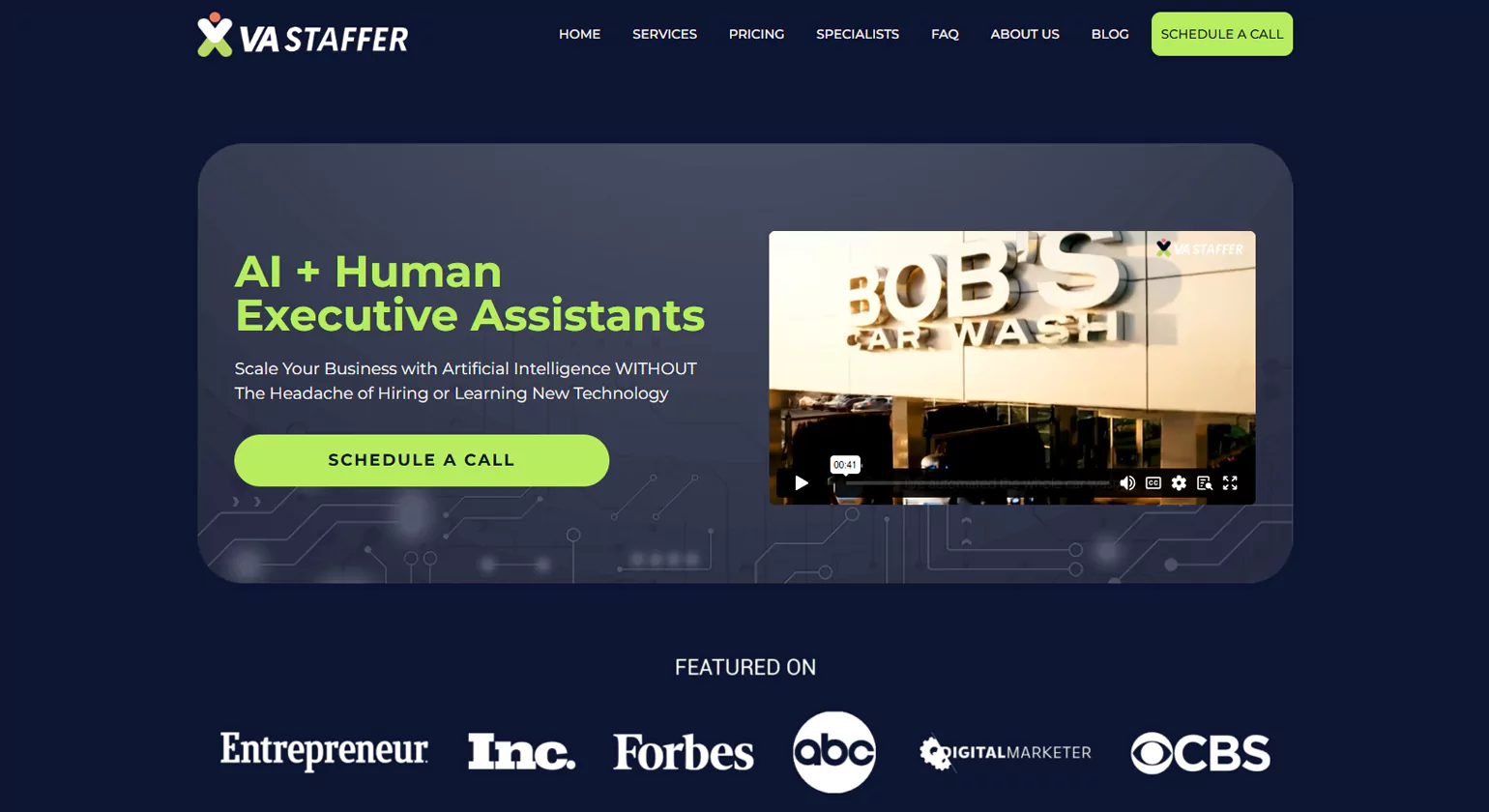 VA Staffer offshore virtual assistant company homepage — affordable full-time staffing solutions