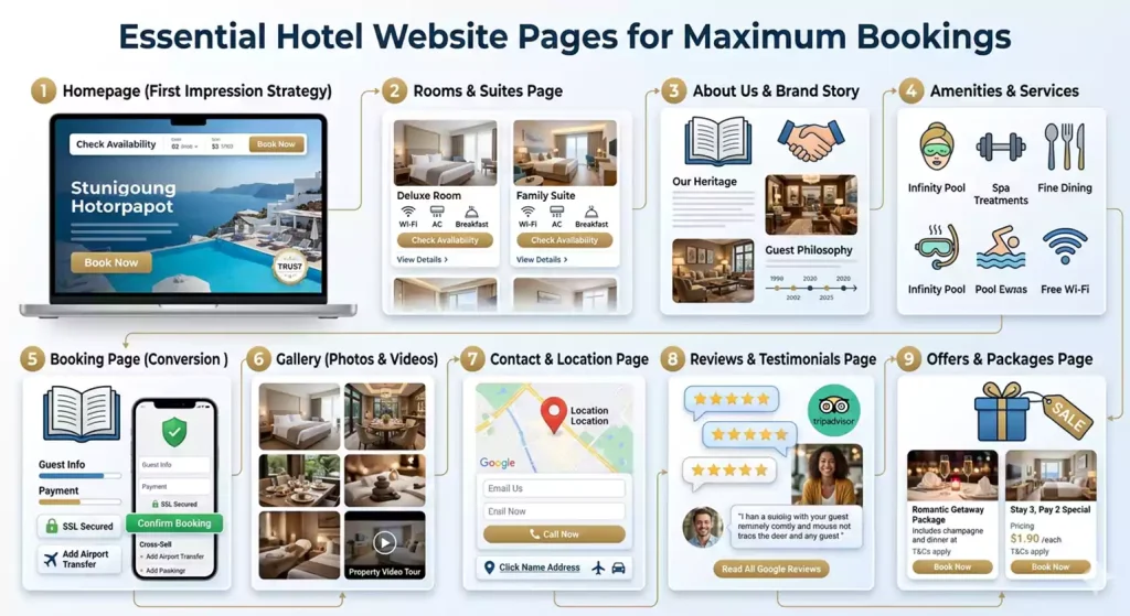 Essential Pages Every Hotel Website Needs to Increase Bookings