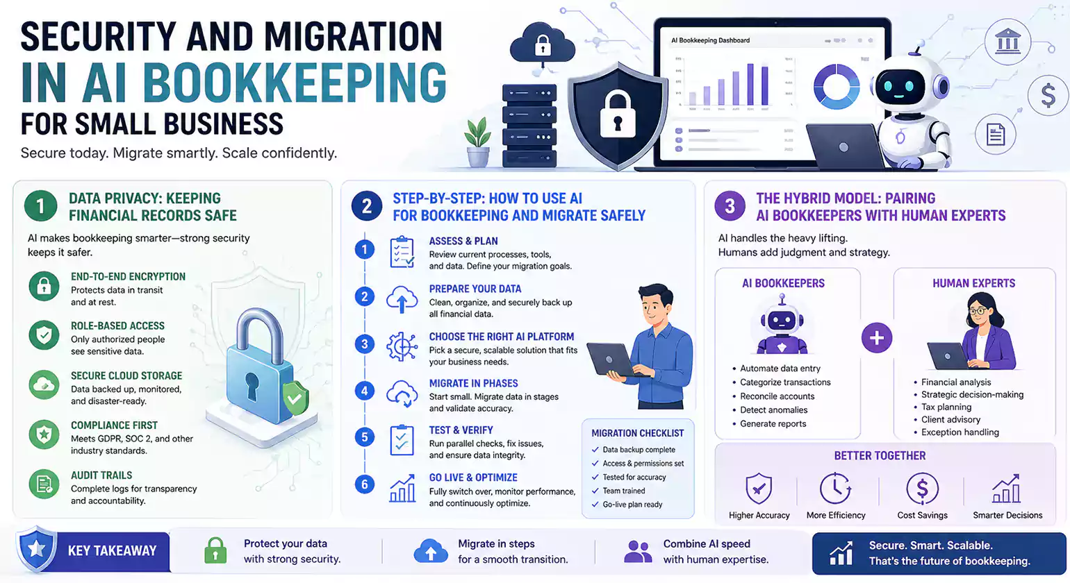 Security and Migration in AI Bookkeeping for Small Business