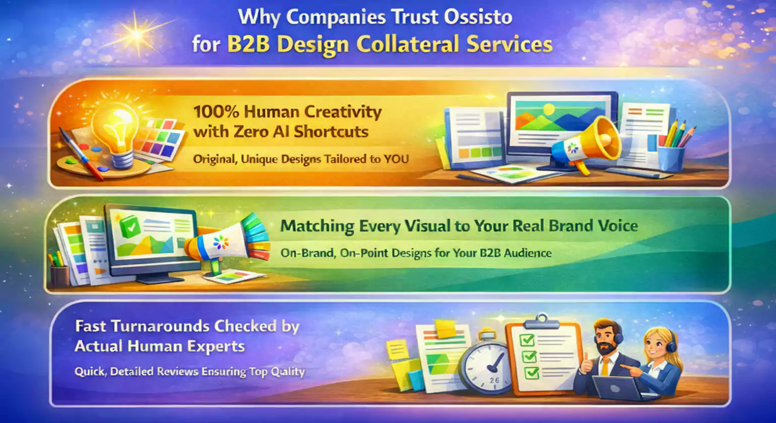Why Companies Trust Ossisto for B2B Design Collateral Services